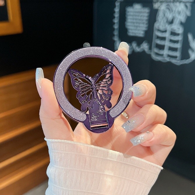 For Phone Butterfly Holder Luxury ขาตั้งโทรศัพท์มือถือ สามารถปรับได้ แบบสากล ราคา ถูกที่สุด ดีลบีเคเค แกลเลอรีภาพที่ 6
