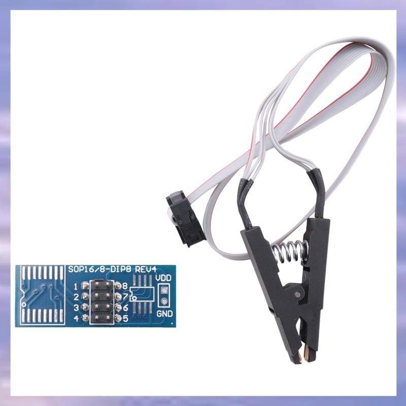SOIC8 SOP8 แฟลชชิป IC ทดสอบคลิปซ็อกเก็ตอะแดปเตอร์โปรแกรมเมอร์ BIOS/24/25/93