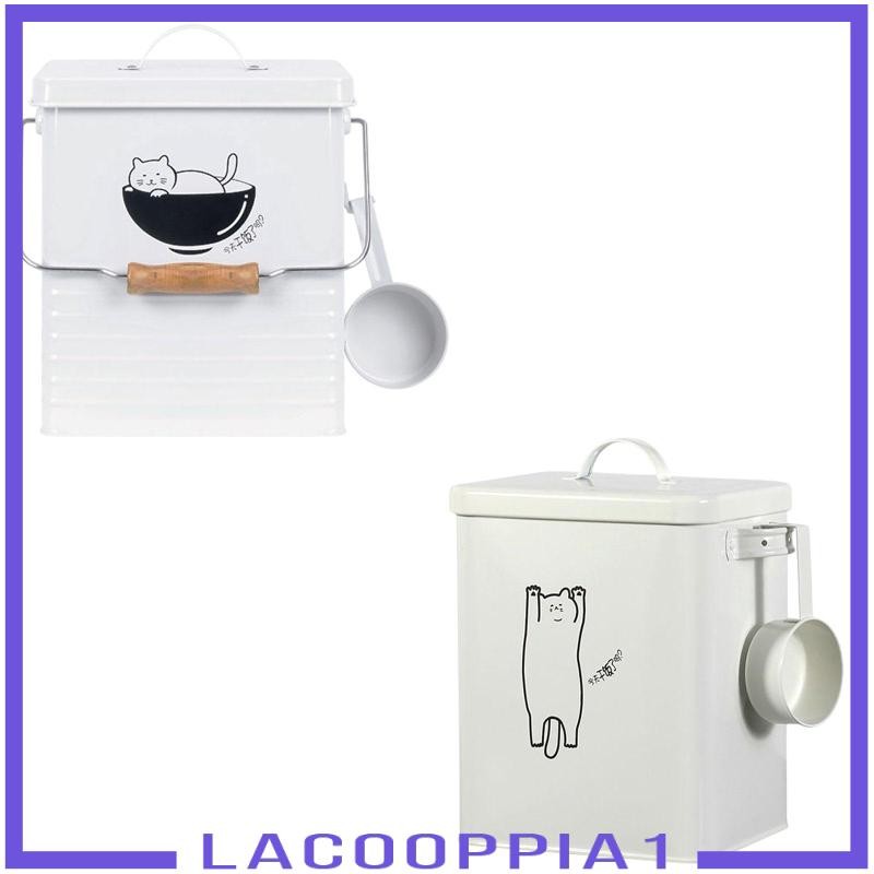 [ลาคูเปีย1] ภาชนะเก็บอาหารแมวธัญพืชออแกไนเซอร์ความจุขนาดใหญ่กล่องข้าวอเนกประสงค์