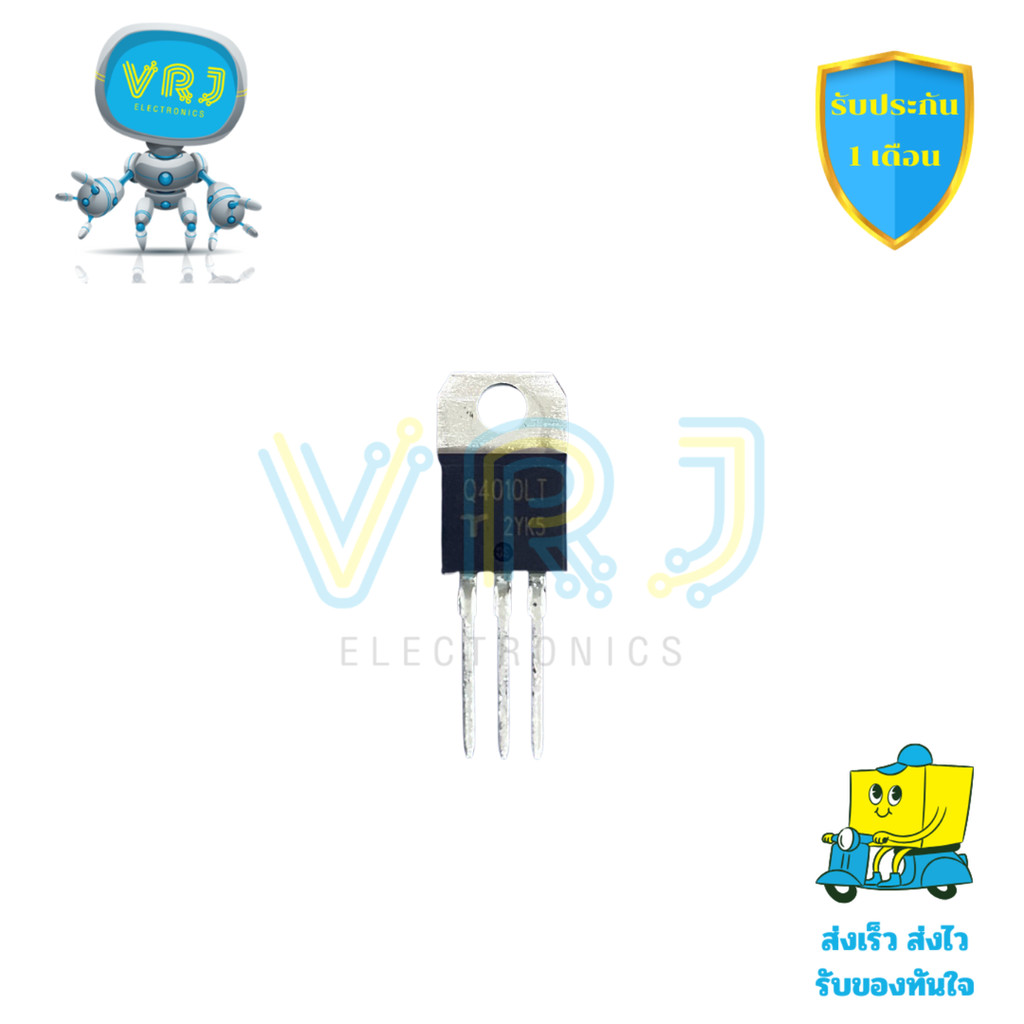 Q4010LT Triac แท้ 10A 400V TO-220 ใช้งานได้หลากหลาย พร้อมจัดส่งในไทย