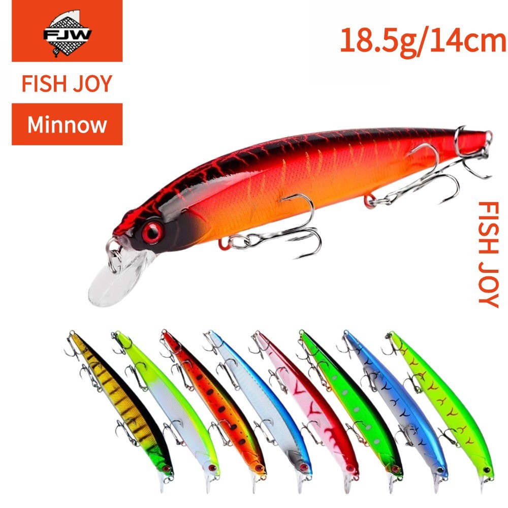 F13 ตกปลา ปลาปลอม เหยื่อเรืองแสง 3D ตาปลา สีสันสดใส ลายพราง ลายสาดสี ปลายแหลม สะพานเหยื่อ
