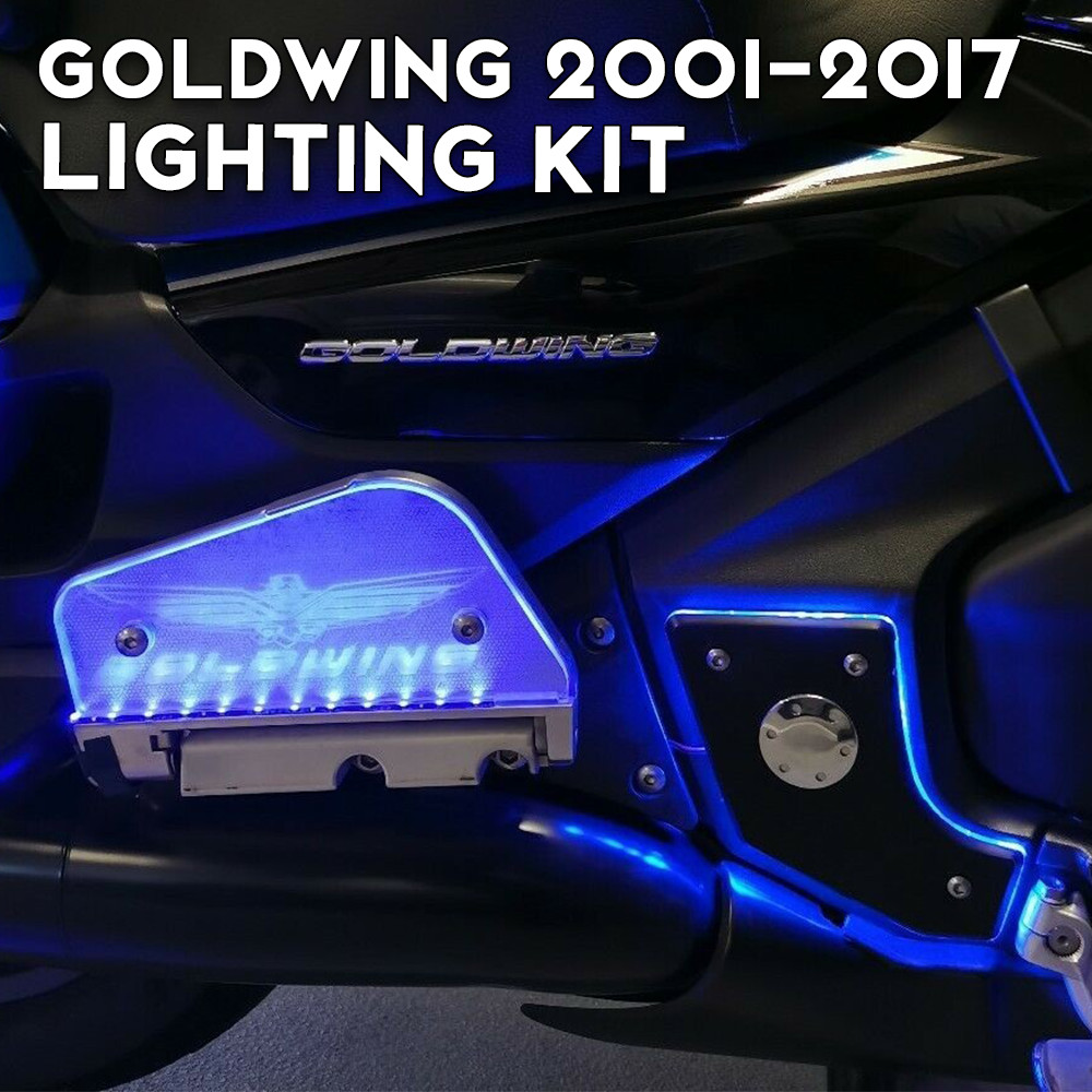 GGOLD WING 2001 - 2017 ชุดสําหรับ HONDA GOLDWING GL1800 แสง Floorboard ครอบคลุม GOLDWING 1800 ซับบนก