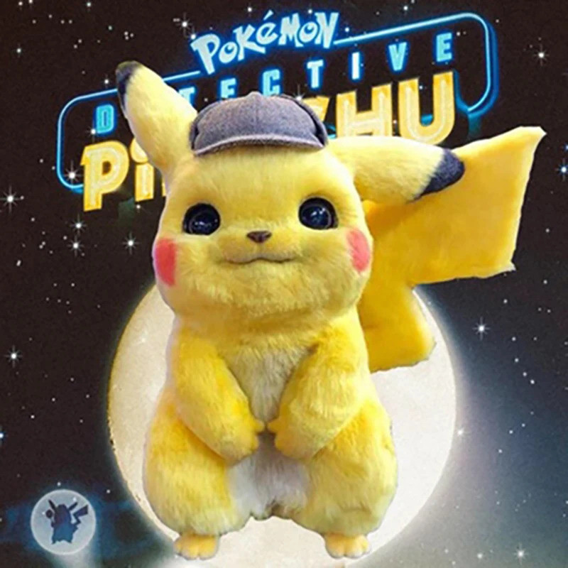 TAKARA TOMY Original Pokemon Detective Pikachu Plush Toy Anime Toys Children Gift Toy Kids Peluche P