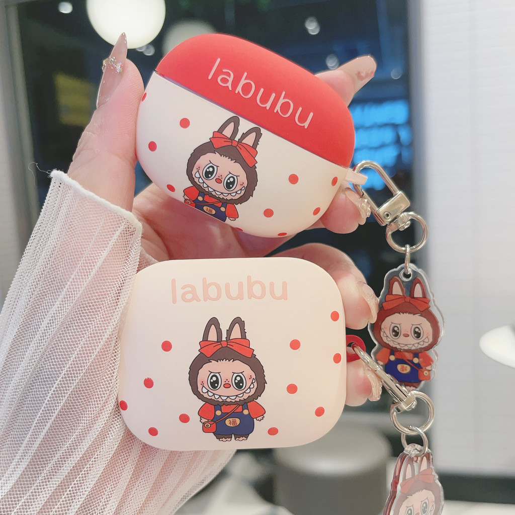 น่ารักการ์ตูน Labubu พร้อมจี้ผิวความรู้สึกสําหรับ Xiaomi Redmi Buds6 Pro จี้สําหรับ Redmi Buds 5 Pro 6 Lite shell cover