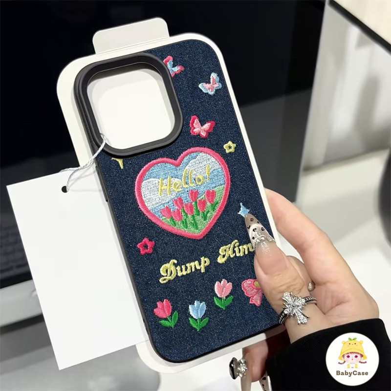 เคสไอโฟน 11 สำหรับ iPhone 15 13 16 11 14 12 Pro Max 8 7 14 16 15 Plus XR XS X Max สดหวานลูกสุนัขน่ารักรักดอกไม้ปกดาวปก - รูปที่ 6