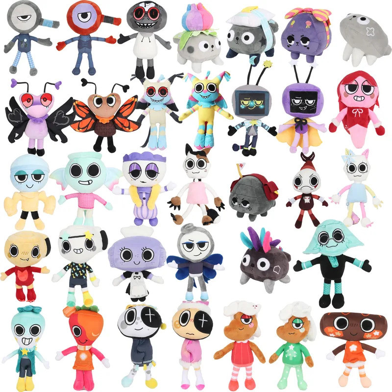 Dandy's World Plush Cute Dandy World Scrap Stuffed Horror Game Goob Pebble Plushie Soft Pillow Doll 