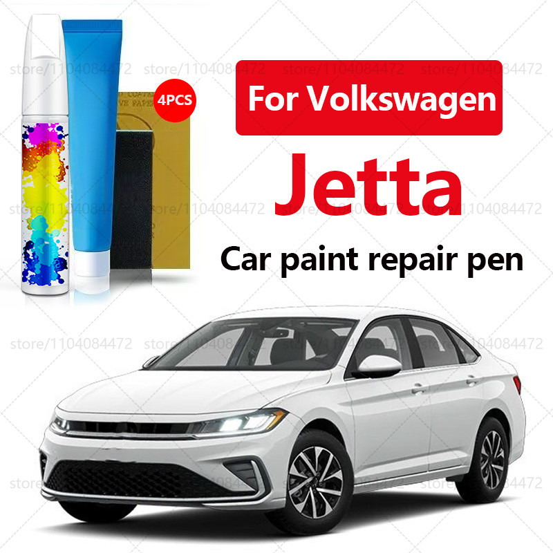 ปากกาซ่อมสีรถยนต์สําหรับ 1979-2025 Volkswagen Jetta Paint Scratch Repair อุปกรณ์เสริม 4PCS สีขาว LC9