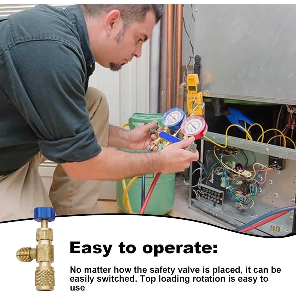 AShop Liquid Safety Valve AC Refrigerant Control Valve R22 ถึง R22