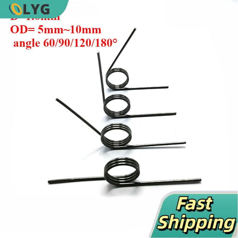 สปริง สปริงแรงบิด D1.0 มม. เส้นผ่านศูนย์กลางภายนอก 5 มม. ~ 10 มม. มุมสปริง 60/90/120/180°
