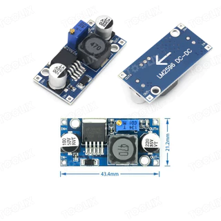 LM2596 DC-DC Adjustable Buck Converter step down ตัวควบคุมแรงดันไฟฟ้า แบบปรับได้ พร้อมโวลต์มิเตอร์ LEDBuildCore