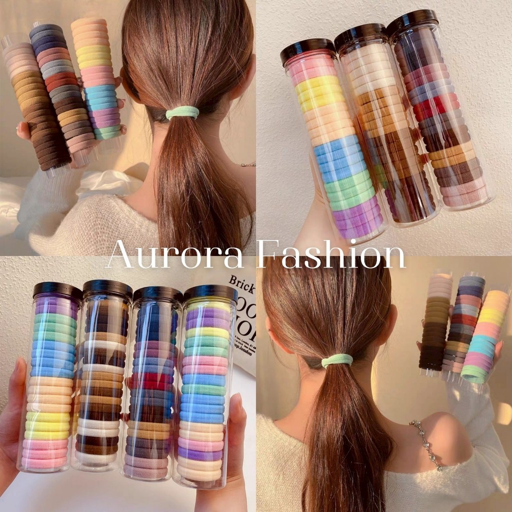 Aurora🛒พร้อมส่ง🚚 (รูปถ่ายจากงานจริง) 20ชิ้นต่อ1กล่อง ยางมัดผมผ้ากำมะหยี่ สไตล์เกาหลี