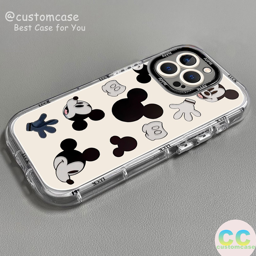 เคสไอโฟน 7Plus สำหรับ iPhone 13 11 16 14 15 12 Pro Max 8 7 15 16 14 Plus XR XS X Max การ์ตูนมิกกี้เมาส์แต่งหน้าที่น่ารัก - รูปที่ 5
