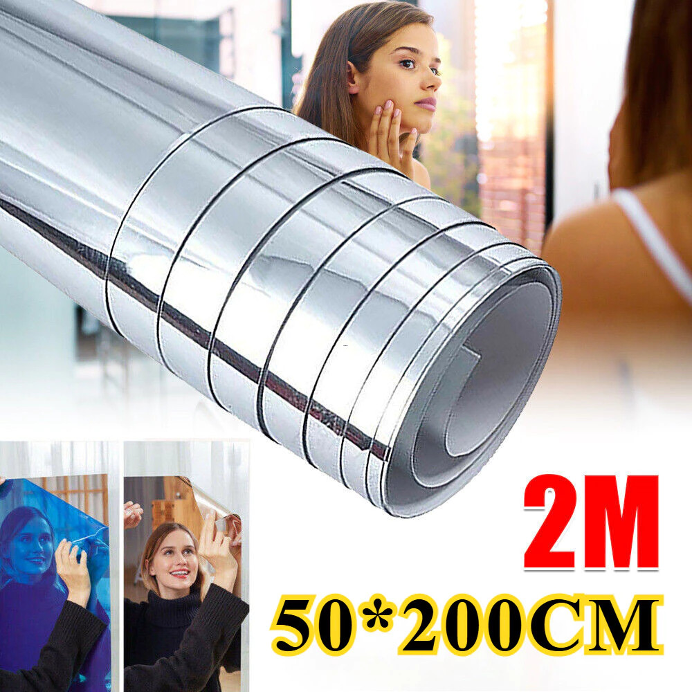 50x200cm กระจกแผ่น กระจกพลาสติก สำหรับติดผนัง มีกาวในตัว