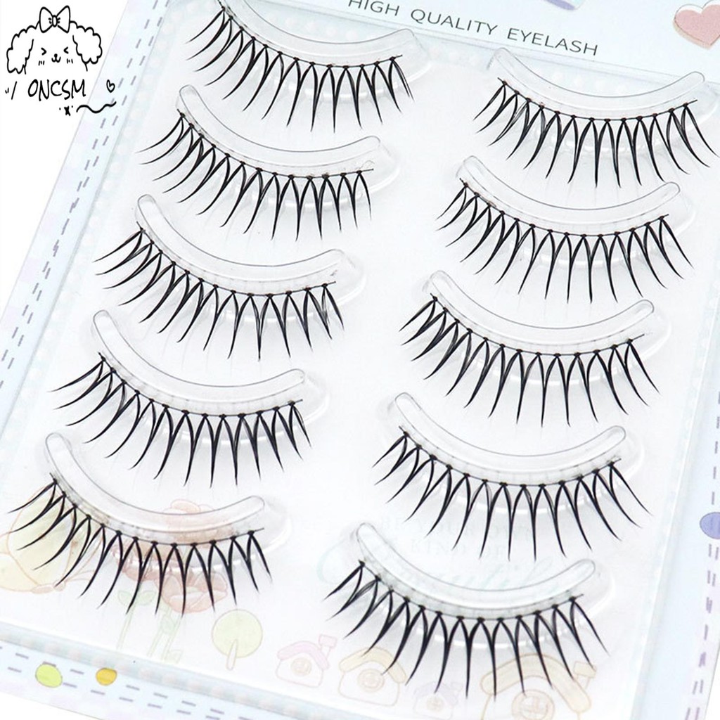 U Shape Full Strip Lashes สําหรับผู้หญิงสีดําจําลองขนตาปลอมสําหรับออกเดทงานแต่งงานทุกวัน