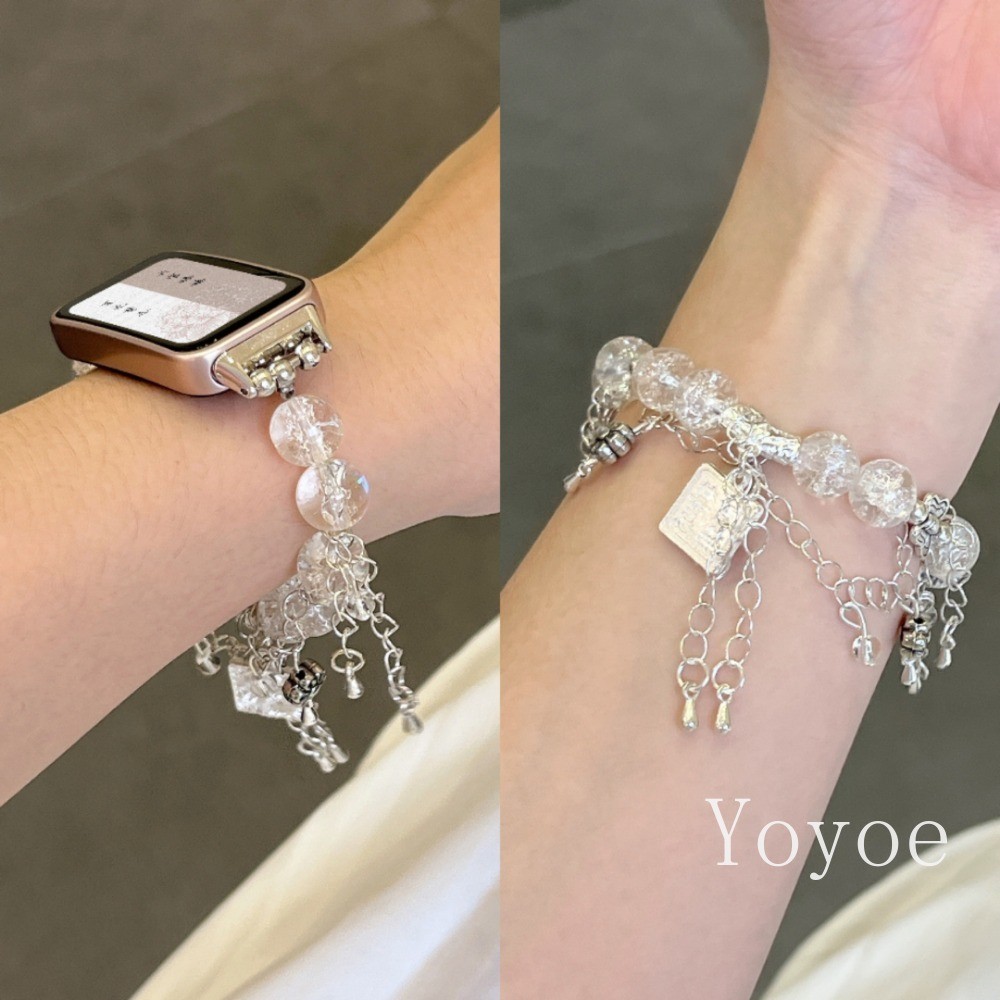 ลูกปัดยืดหยุ่นสําหรับ Huawei Honor Band 10 9 8 7 6 สายนาฬิกาสําหรับ Huawei Band Fit 3 2 4Pro สร้อยข้อมือสายรัดข้อมืออุปกรณ์เสริม