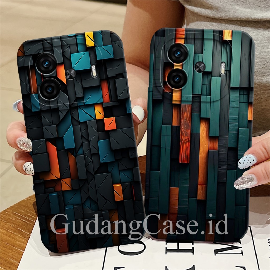 Softcase Vivo Iqoo Z9 / Iqoo Z9 Turbo / Iqoo Z7 / Iqoo Z7X Wood Motif Case Pro Camera