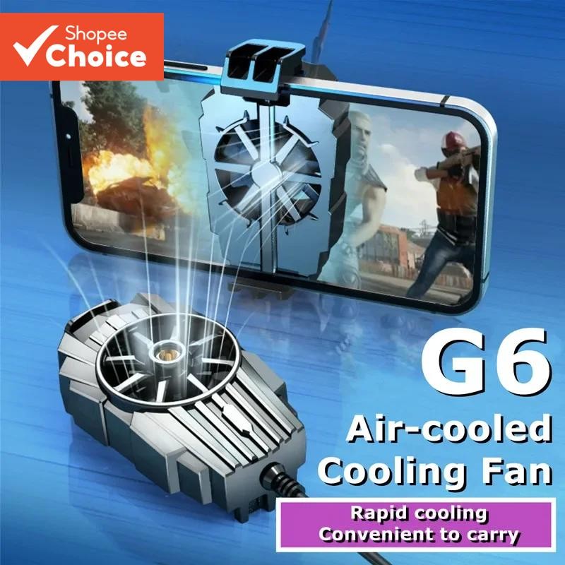 G6 โทรศัพท์มือถือ Cooler คลิป Turbo Quiet เกม Pad Holder ขาตั้ง Mute Cooling สําหรับ iPhone Xiaomi Huawei