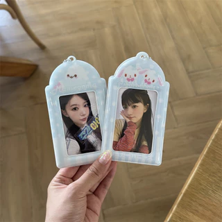 Insน่ารักสตรอเบอร์รี่กระต่าย10ซม.ผู้ถือบัตรPolaroid Love Beanการ์ดขนาดเล็กCampusการ์ดStar Chasing Storageจอแสดงผลจี้