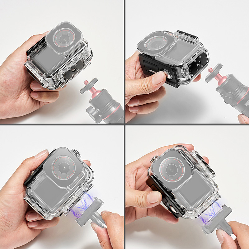 XT-XINTE 60M ดําน้ํากันน้ําสําหรับ DJI OSMO Action 5 Pro 4 3 ป้องกัน House Shell ชุดชั้นในดําน้ํากรณี - รูปที่ 7