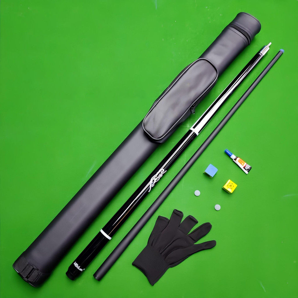 คิวสนุกเกอร์ 2 ชิ้น ป้องกันการหัก หัวคิว 9.8มม. /13มม. แขนคาร์บอน ยาว 145ซม.  ส่งเร็วจากคลังไทย