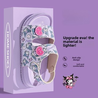 SANRIO เด็กสาวSanrioรองเท้าแตะการ์ตูนMelody Kuromi Cinnamoro…