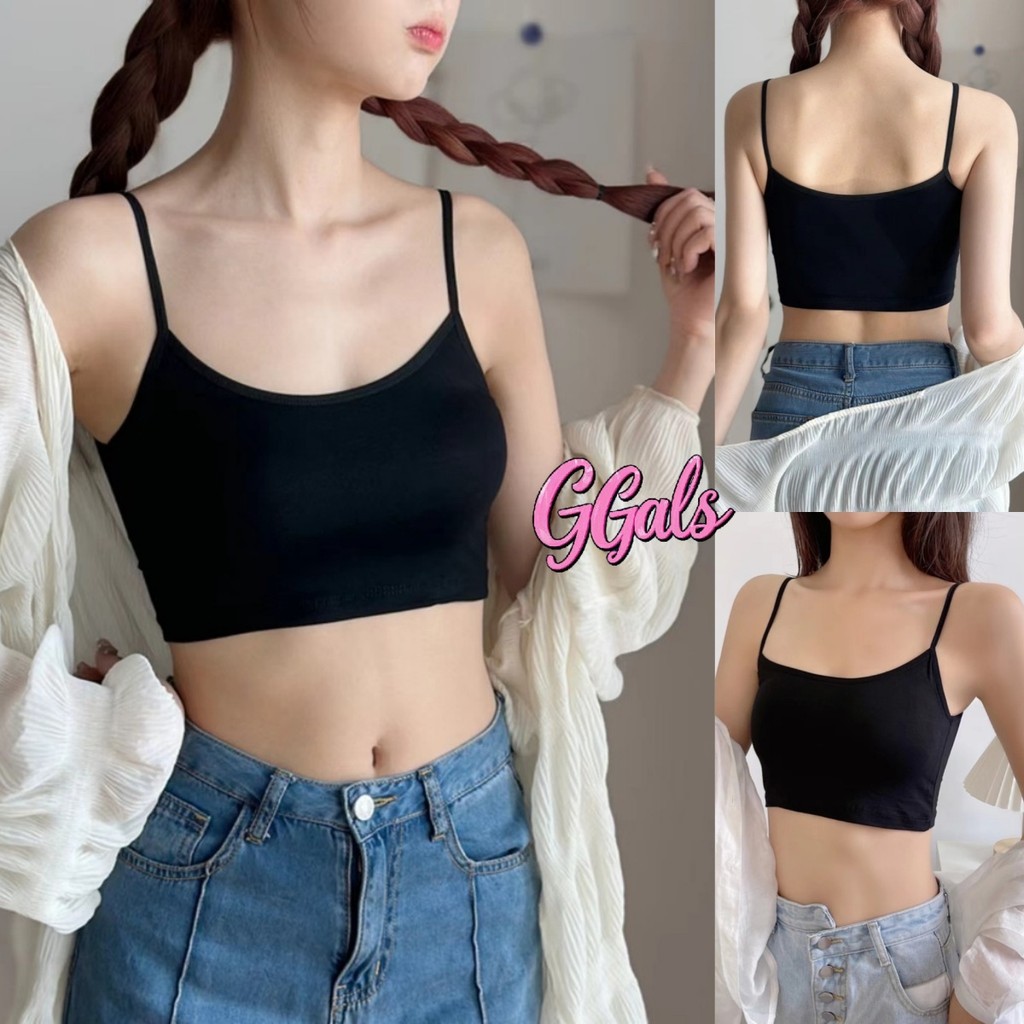 🌷GGals🌷เสื้อสายเดี่ยว สีพื้น ผ้านุ่ม เข้ารูป ทรงสวย สายเดี่ยว สไตล์ลำลอง นิ่มใส่สบาย แฟชั่นสำหรับผู้หญิง