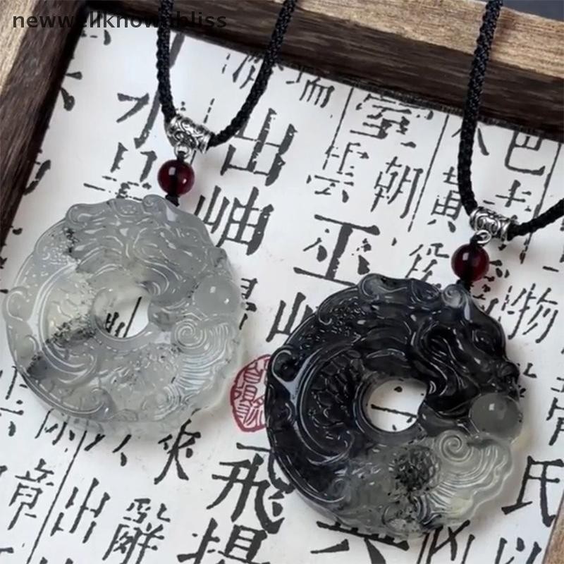 Newwellknownbliss สไตล์จีนมังกร Phoenix จี้สร้อยคอลัคลี่ยขับไล่ปีศาจ.safe charms สร้อยคอน้ำหนักเบา C