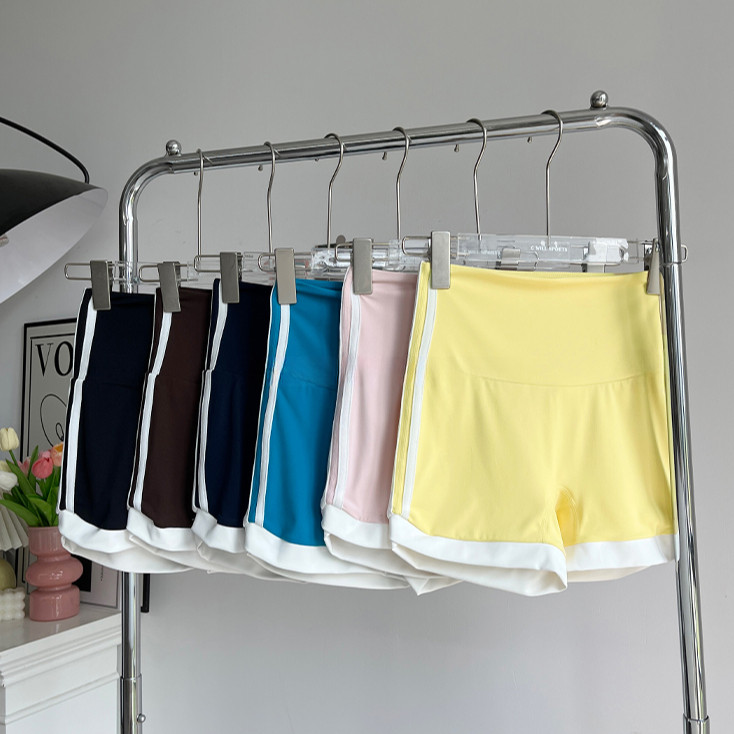 MAGIEYOGA กางเกงกีฬา Contrast Color Peach Butt Seamless Cycling Shorts โยคะยิม
