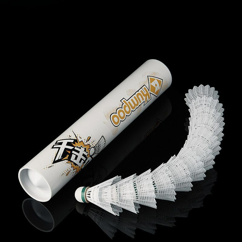 ลูกบอลแบดมินตัน KUMPOO Xunfeng Qianji ใหม่ 12 แพ็ค ลูกบอลไนลอน 6 ลูก ทนทาน สำหรับกีฬาและความบันเทิง