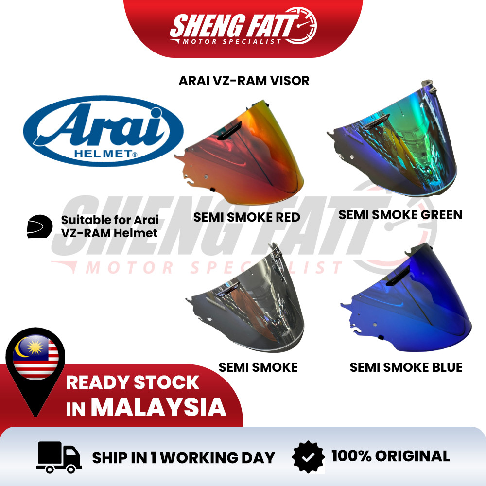 ARAI VIS-Z VISOR ARAI VZ-RAM VISOR ARAI OPEN FACE VISOR SHENGFATT VZRAM VISOR