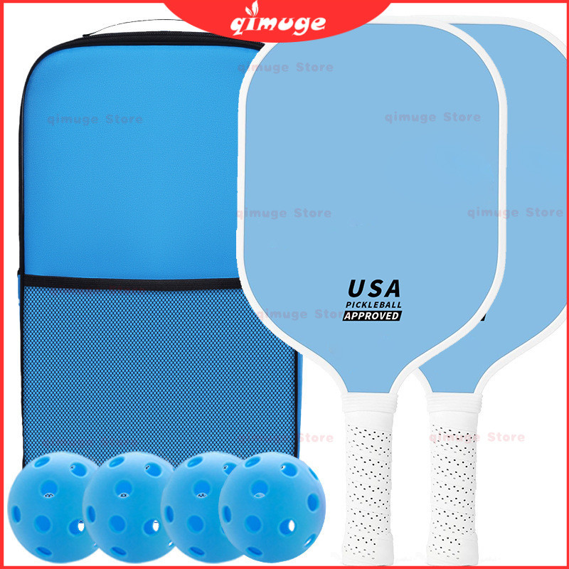 Pickleball Paddle สีธรรมดาไฟเบอร์กลาสพีคแร็กเก็ตแฟชั่นเรียบง่ายไฟเบอร์กลาสพีคไม้ Pickleball Racket