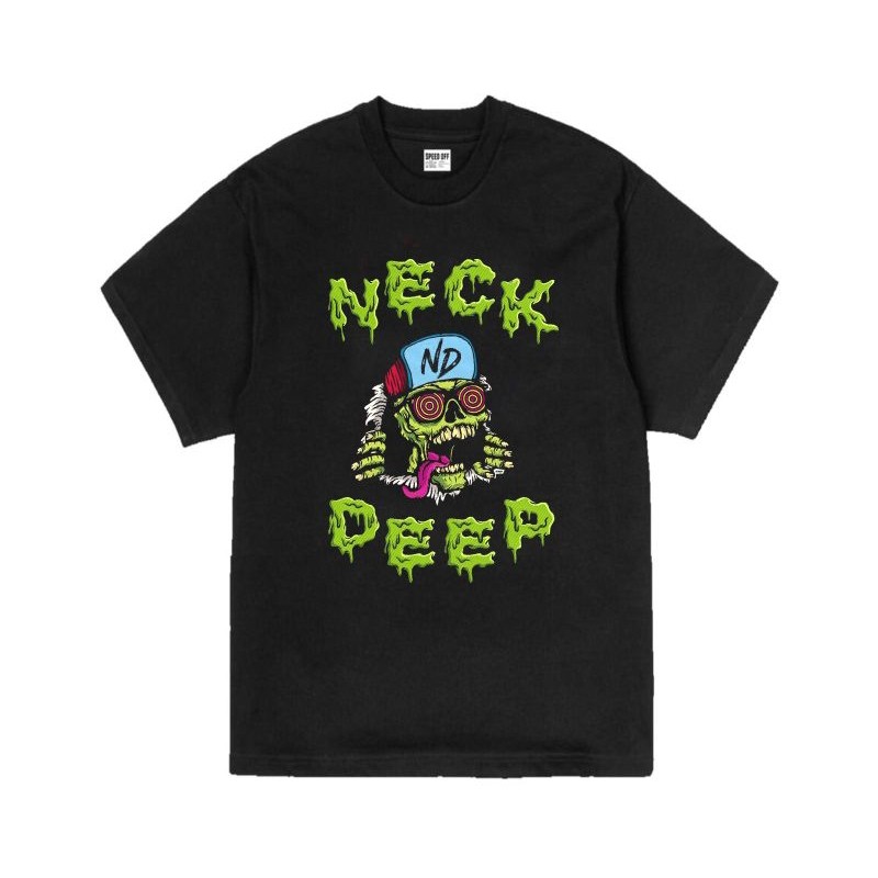 (C0D) เสื้อยืด NECKDEEP Distro Band Music หนา 24s