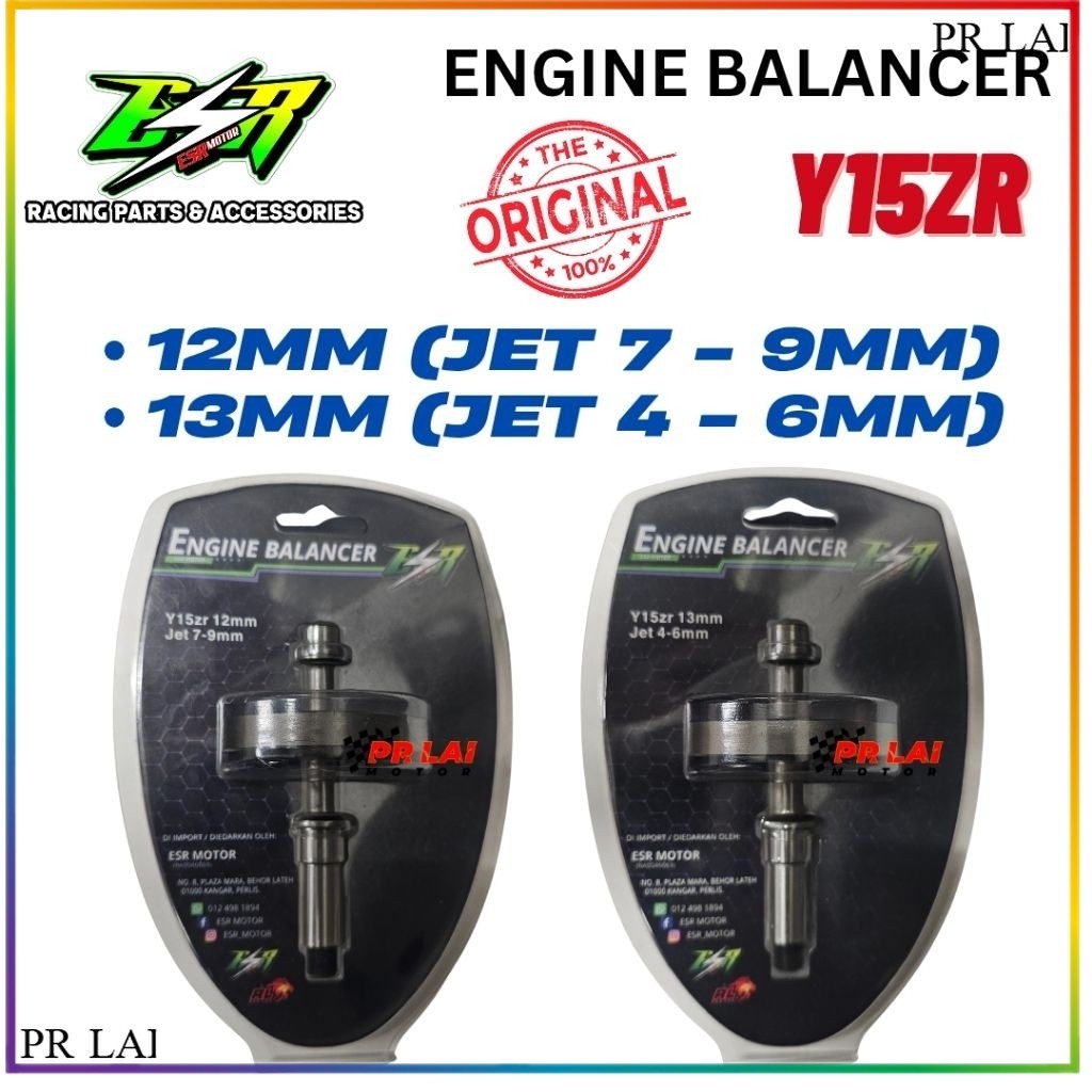 ESR 12MM 13MM Y15ZR เครื่องยนต์ Balancer Jet 4-6MM 7-9MM redleo