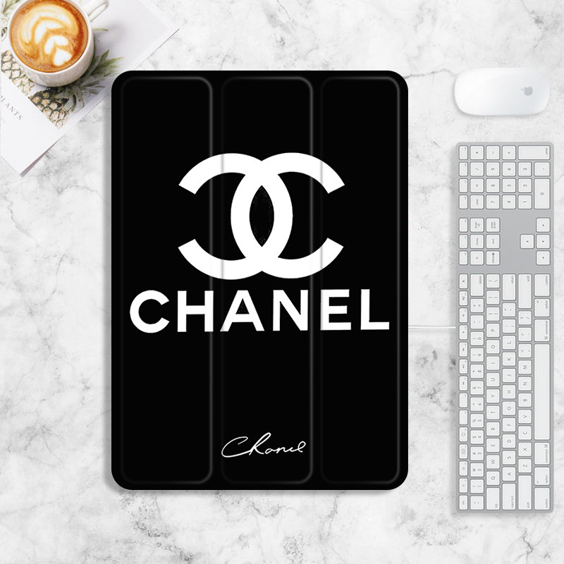 CHANEL case ipad gen10/11 10.2 gen7/8/9 case ipad pro11 pro12.9 pro13 2024 case ipad air4/5/6 air7 mini6/7 เคสแบรนด์แฟชั่น