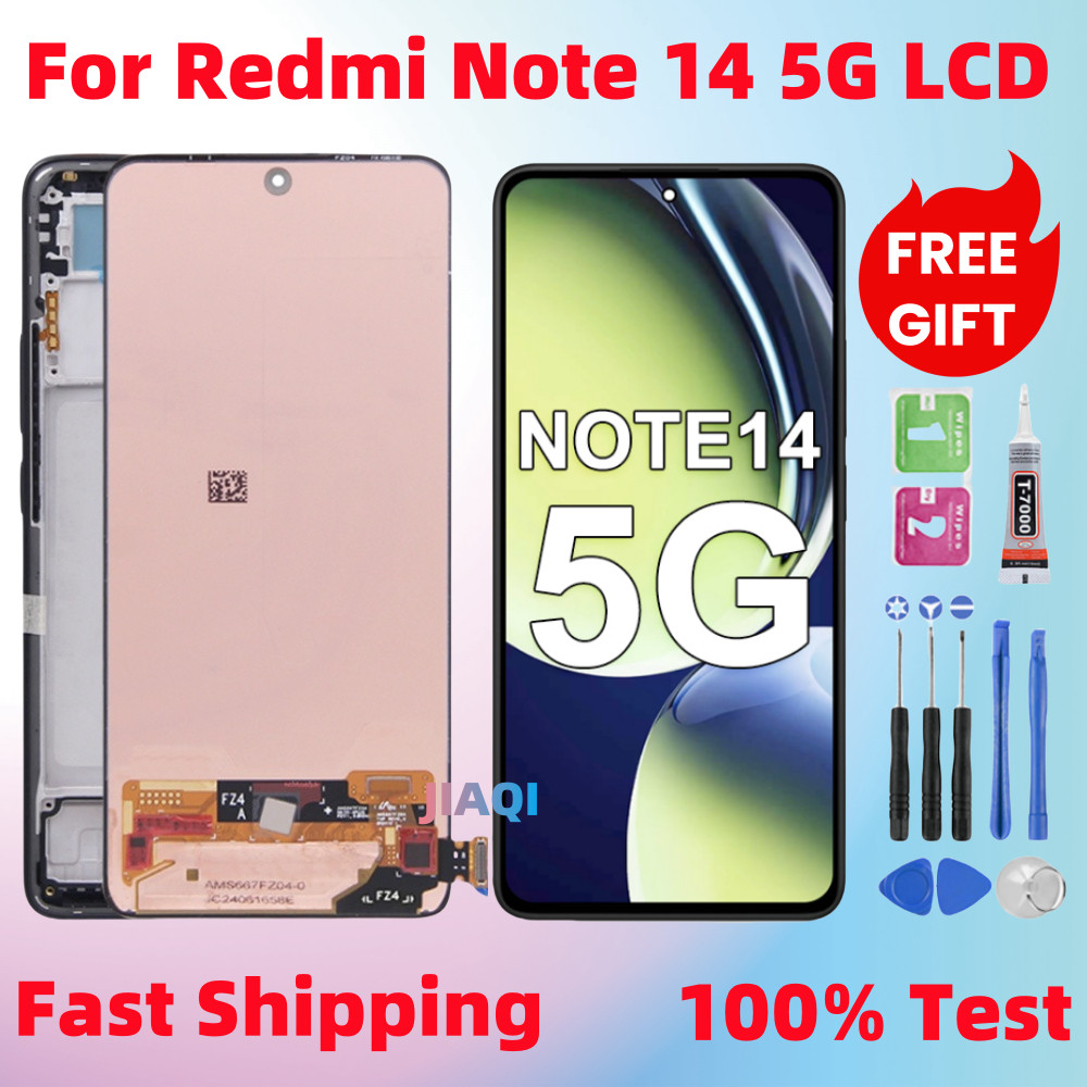 สําหรับ Xiaomi Redmi หมายเหตุ 14 5G จอแสดงผล LCD 24094RAD4G Touch Screen Digitizer Assembly Replacem