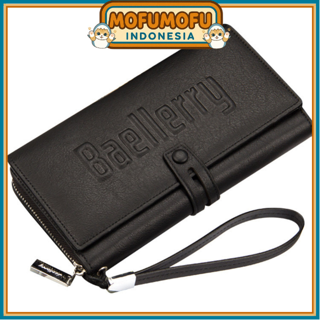 HP BAELLERRY กระเป๋าสตางค์ผู้หญิง LONG FOLDING KOREAN FIT ช่องใส่การ์ดโทรศัพท์ MANY ZIPPERS COINS SH