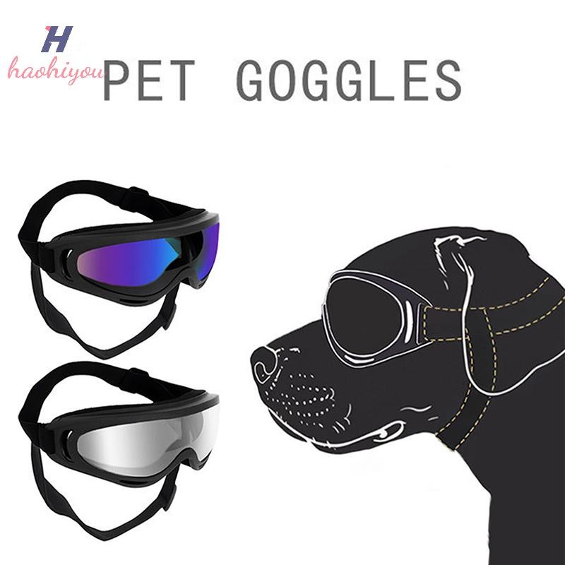 <haohiyou> แว่นตาสุนัขขนาดกลางขนาดใหญ่สุนัขแว่นตากันแดดสายรัดปรับได้แว่นตาป้องกันรังสียูวีสําหรับสุนัขลูกสุนัขขี่กลางแจ้งขับรถ - รูปที่ 6
