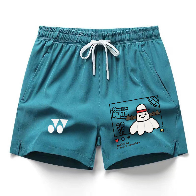 กางเกงกีฬาขาสั้น ชุดวอลเลย์บอล YONEX สำหรับแบดมินตัน unisex ดูดซับเหงื่อพร้อมกระเป๋าซิป