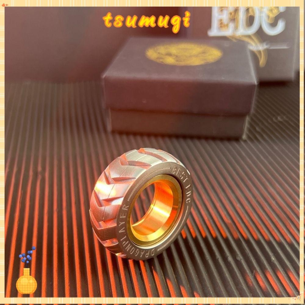 TSUMUGI Fidget Edc Mechanic Ring, Antistress โลหะปลายนิ้ว Gyro,บรรเทาความเครียด Mute Fidget ของเล่น
