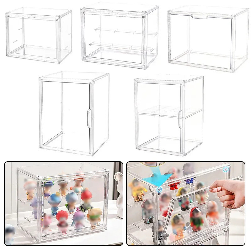 Big Transparent Storage Box Blind Box Showcase Helmet Book Showcase Display Dustproof For jewelry Fi