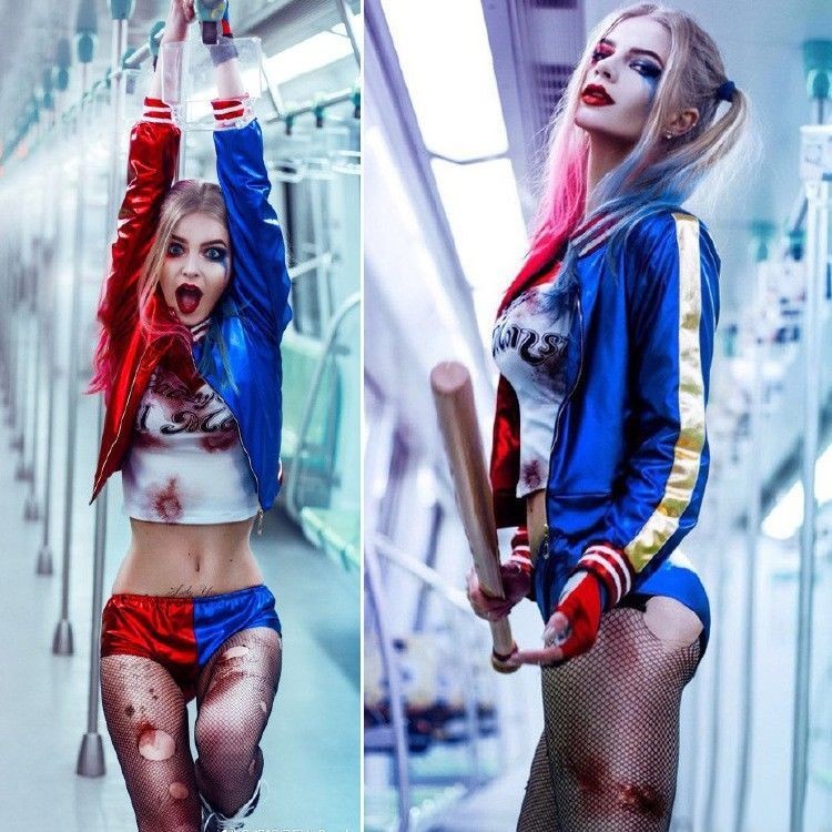 自 อาร์กอน อาร์กอน  HrleyQuinn 小女 万圣节动漫cosplay服装Suicide Squad Co Harley Quinn Hrl20250604