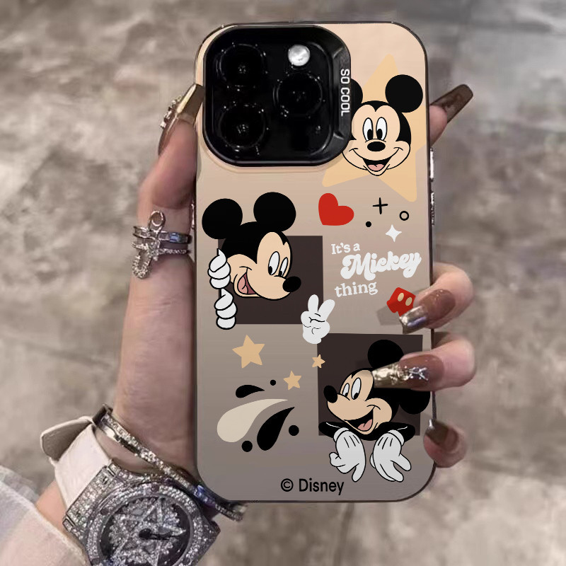 ️จัดส่งทันที️เคสไอโฟน11 13 14 15 16 Pro Max advanced Mickey Mouse shockproof Case For iPhone 13PM,16