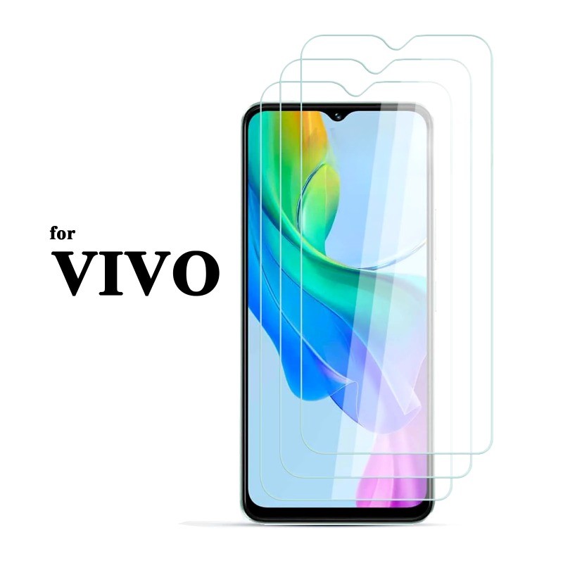 สําหรับVivo Y9s Y5s Y3s Y3 Y1s 2021 มาตรฐาน 1-3PCS 9H HDป้องกันฟิล์มกระจกนิรภัยสําหรับVivo Y04 Y03t 