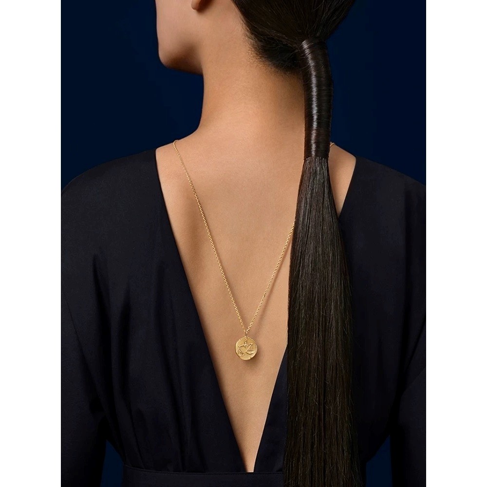 สร้อยคอลูกปัดกลุ่มดาว van Cleef & Arpels ซีรีย์ Zodiac ทำจากทองคำ 18K