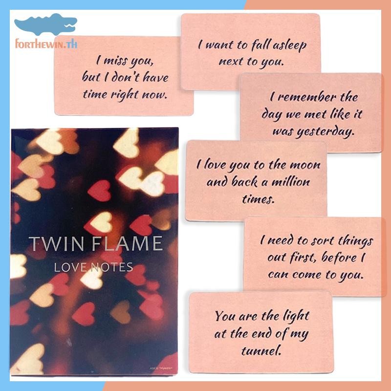 Forthewin Twin Flame Love Oracle ชุดการ์ด, 1 กล่อง 60-100 แบบพกพา Soulmate ข้อความการ์ด th