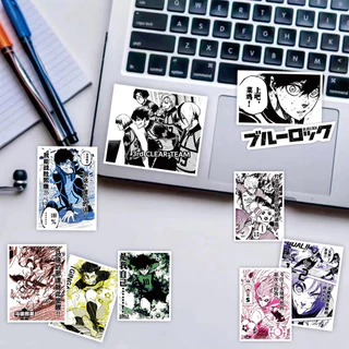 ชุดสติ๊กเกอร์ฟุตบอล Blue Lock (70/80 ชิ้น) - Monochrome Striker Decals สําหรับไดอารี่และโทรศัพท์ - Murah & Keren