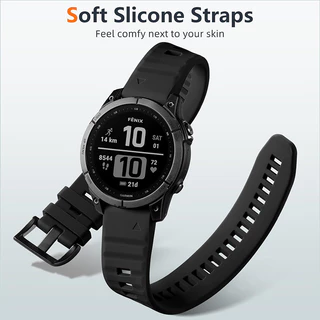 22 มม.26 มม.Quick Fit สายรัดข้อมือซิลิโคนสําหรับ Garmin Fenix 8 7 6 5 Fenix 7X 6X 5X Forerunner 965 935 945 745 Quatix 5 Descent mk1 mk2