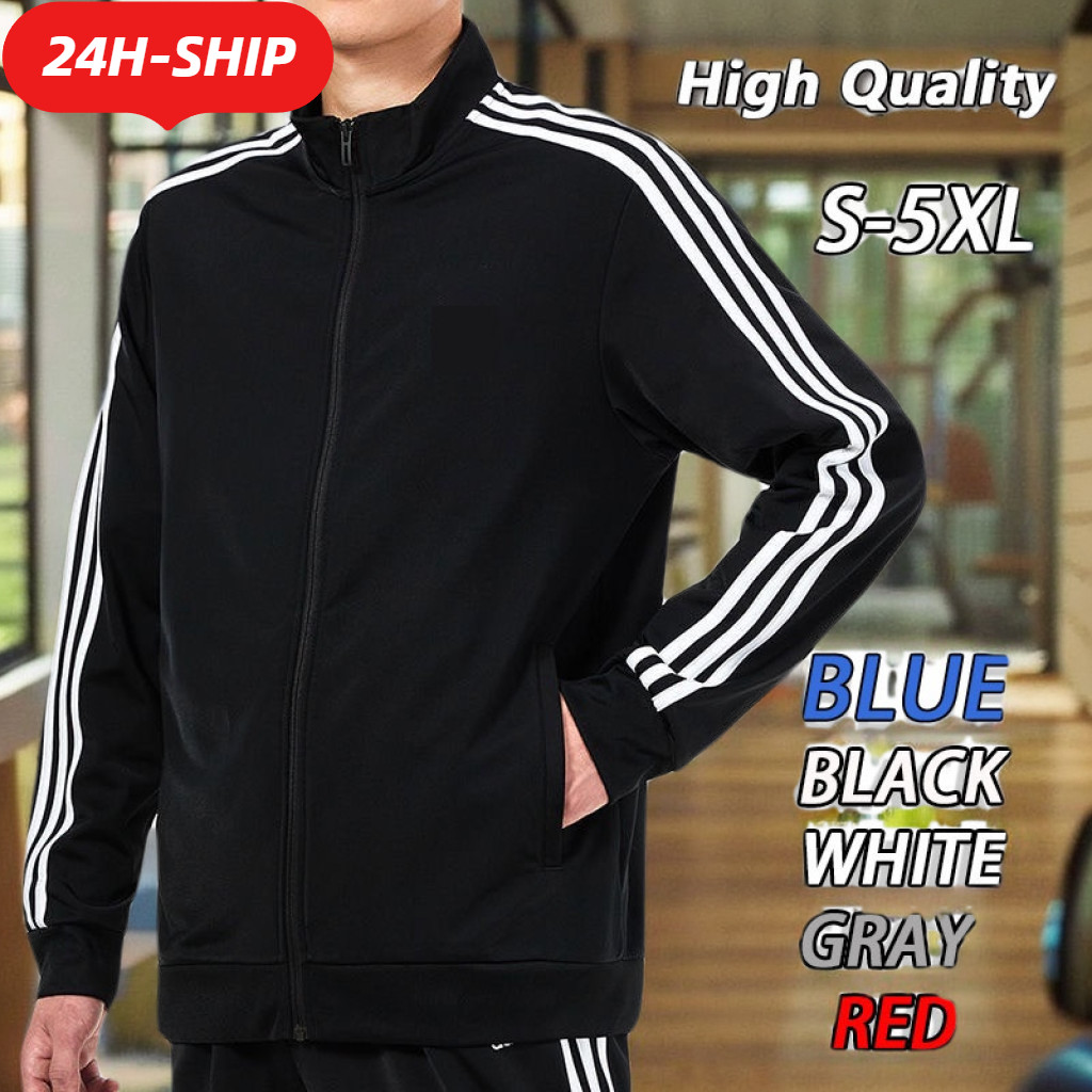 Jaket ผู้ชายท้องถิ่นเรือผู้ชาย Gym Windproof แจ็คเก็ตสีดํา 8 สีผู้หญิง Jaket เสื้อผู้ชาย Slim Fit เส
