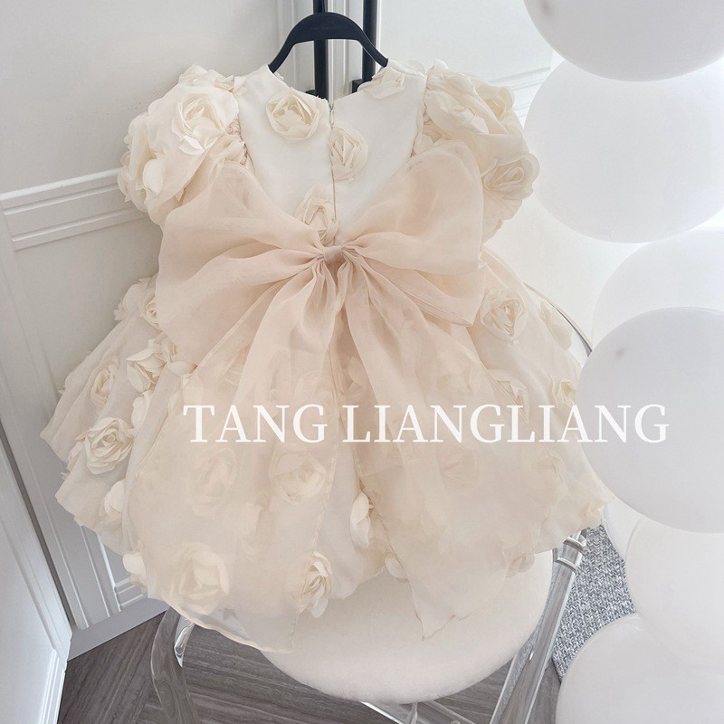 ชุดเด็กชุดเจ้าหญิงสไตล์ใหม่กุหลาบชุดวันเกิดครั้งแรกโฮสต์ประสิทธิภาพชุดนิช - รูปที่ 6