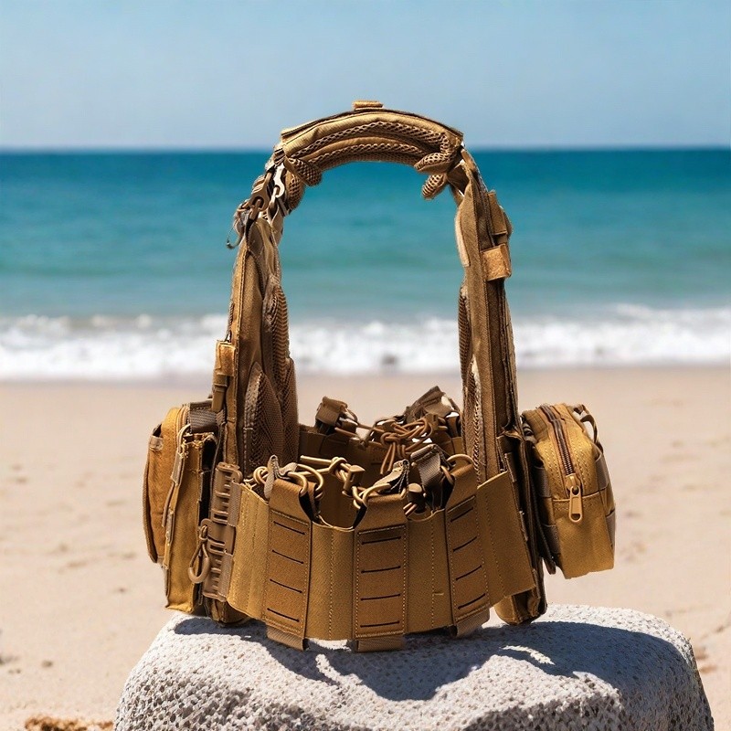 6094 เสื้อกั๊กถ่วงน้ำหนัก ระบบ MOLLE ชุดฝึกซ้อม แผ่นแทรก เกียร์ยุทธวิธี เสื้อผ้า เสื้อกั๊กหลายกองกำลังพิเศษ - รูปที่ 3